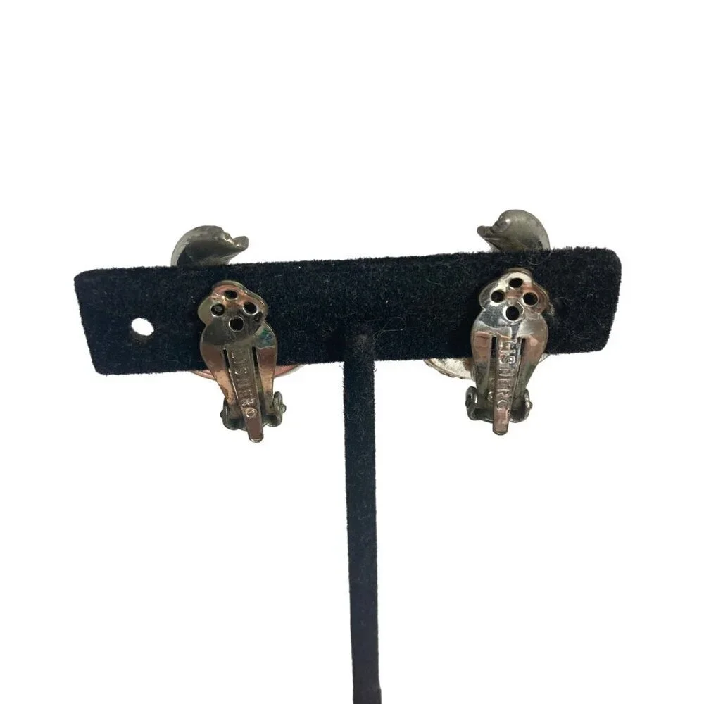 Vintage Designer Costume Clip On Earrings Signed Coro Trifari Monet Lisner 6 Pr